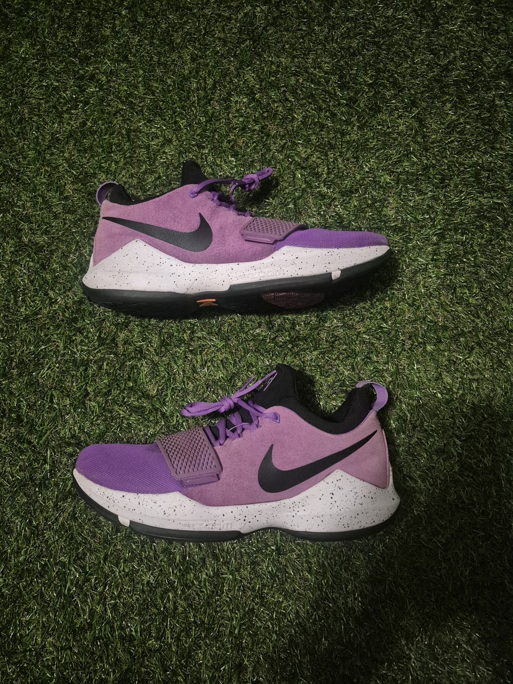 Nike Purple Basketball Sneakers with Black Swoosh